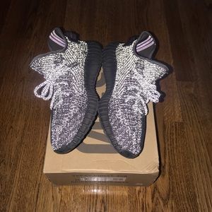 Mens size 9.5 Black Reflective Yeezys